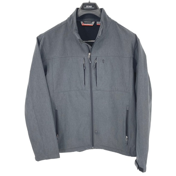 Free Country XXL (50-52) Gray Softshell Jacket Full Zip Outdoor Lightweight Coat - Picture 1 of 12